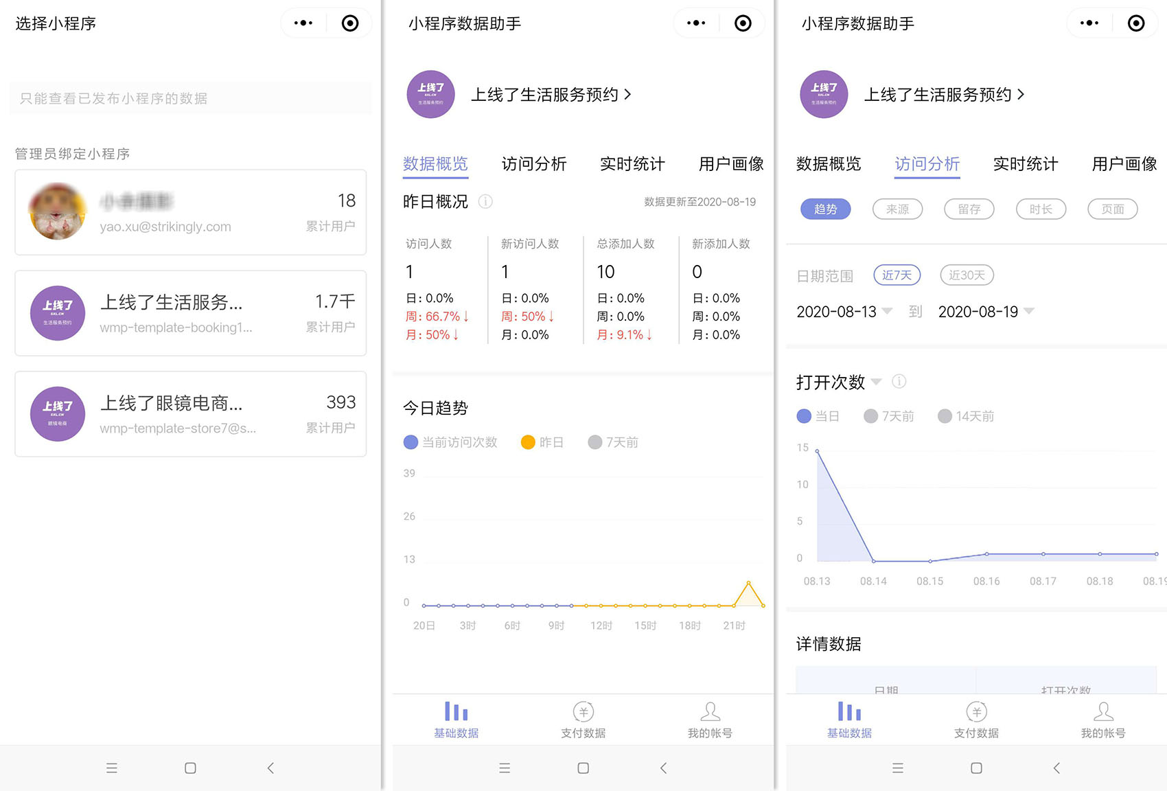 微信统计小程序 微信统计小程序